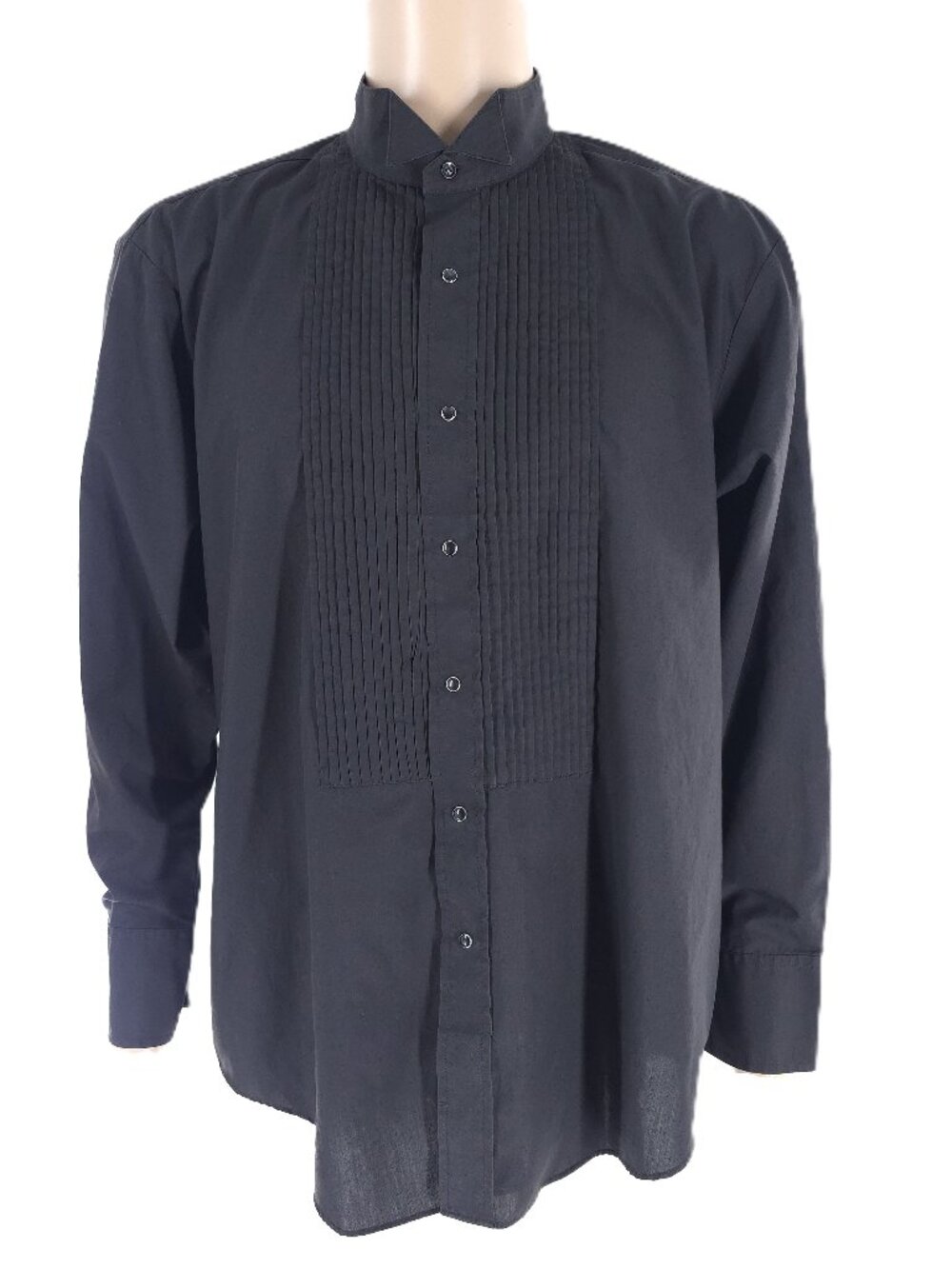 Ely Tuxedo Men Pintex Dress Shirt Color Black Size XL